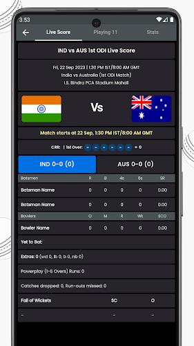 Live Cricket Score, IND vs RSA 스크린샷 2