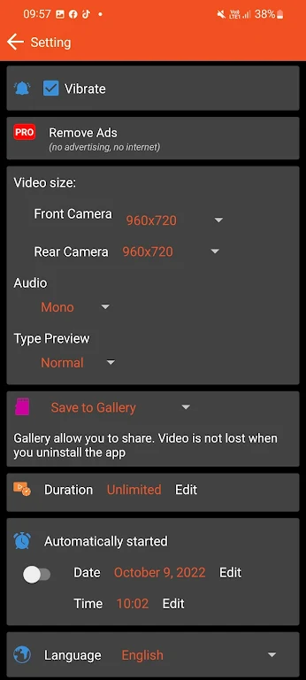 Camera Background Video Record Captura de pantalla 1
