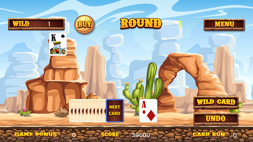 Wild West Tri Peaks Solitaire ภาพหน้าจอ 2