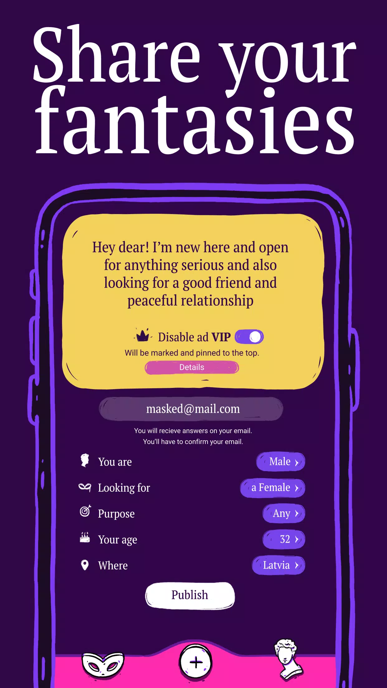 Masked Love - Anonymous dating Screenshot 4