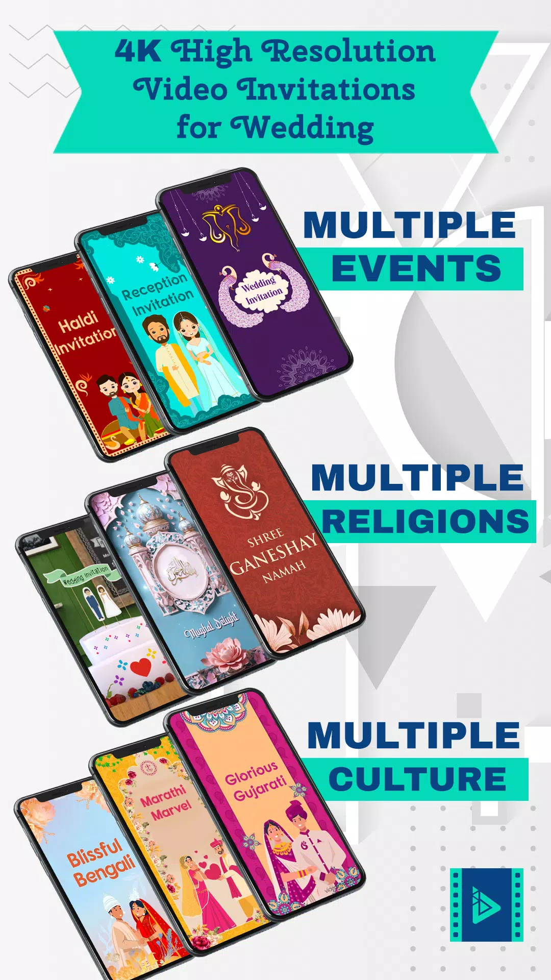 Video Invitation Maker App スクリーンショット 1