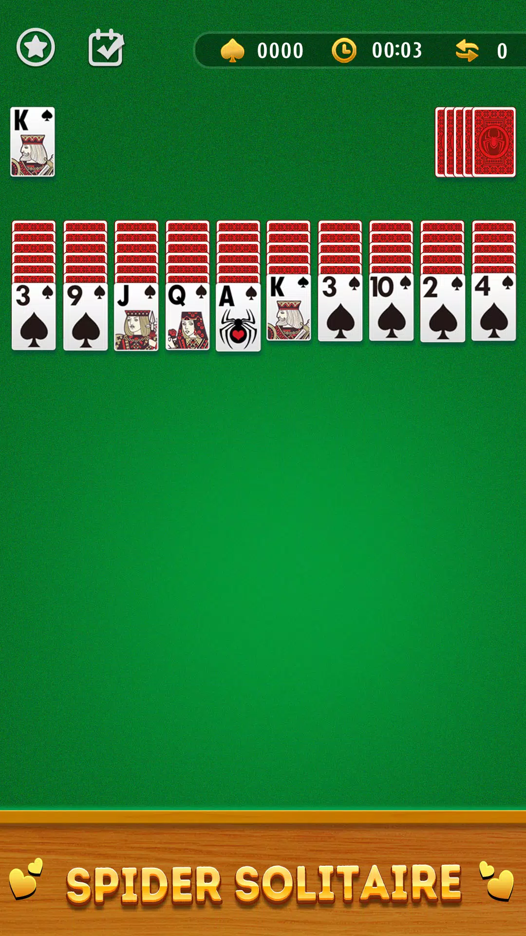 Spider Solitaire Card Game Zrzut ekranu 1