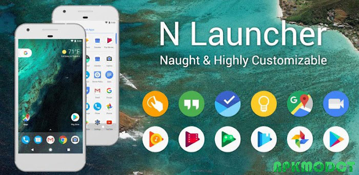 N+ Launcher Pro – Nougat 7.0 Captura de pantalla 1