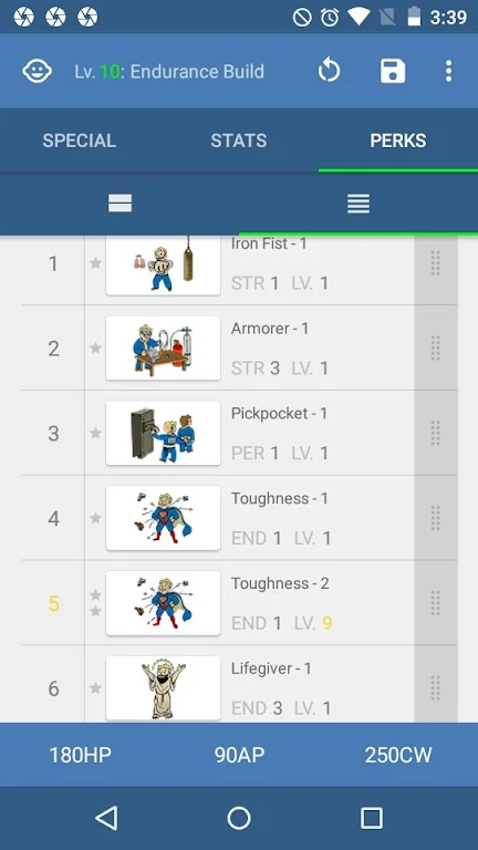 StatMan - FO4 Build Planner Ekran Görüntüsü 4