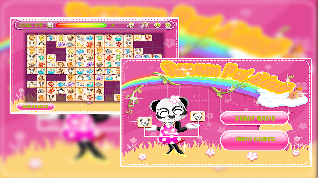 Dream Pet Link: Animal Mahjong Connect Captura de tela 1