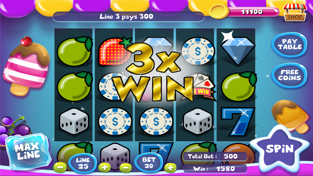Slot Matchine IceCream - Vegas Casino Slot Games 스크린샷 2