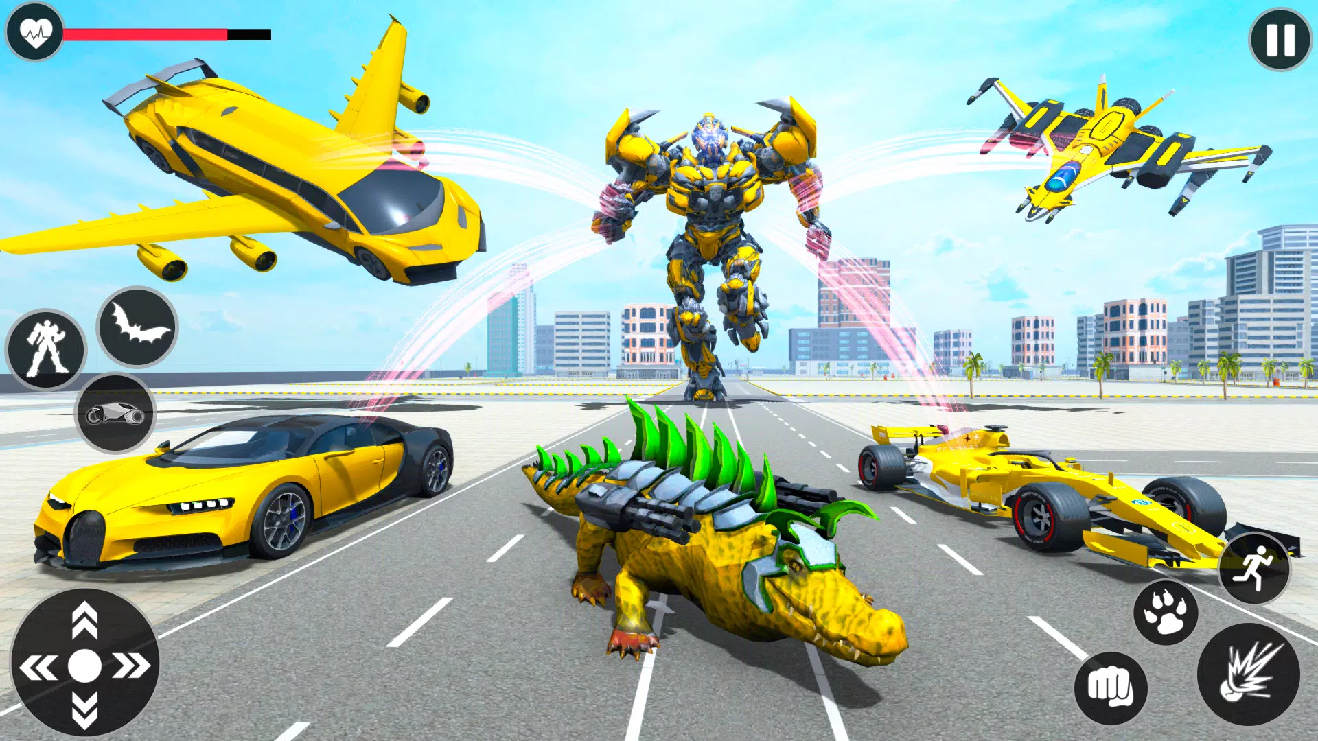 Flying Robot Transforming Game ภาพหน้าจอ 4