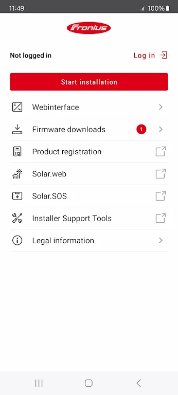 Fronius Solar.start Captura de pantalla 2