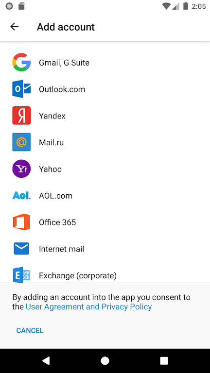 Sugar Mail email app Screenshot 1