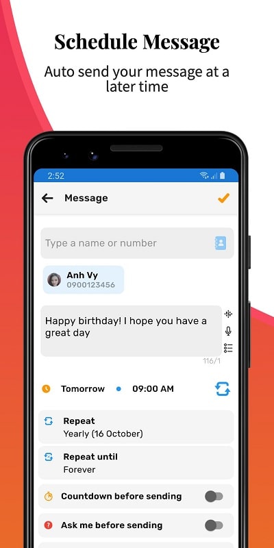Auto Text: Automatic Message Скриншот 2