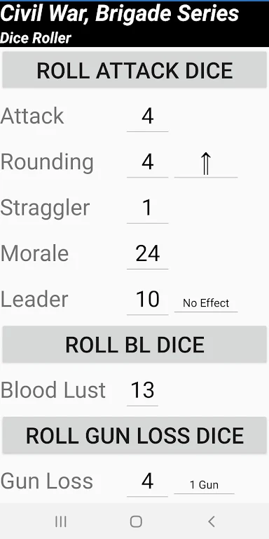 Civil War Brigade Series Dice Roller應用截圖第2張