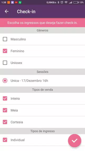 BaladAPP Check-In Captura de tela 4