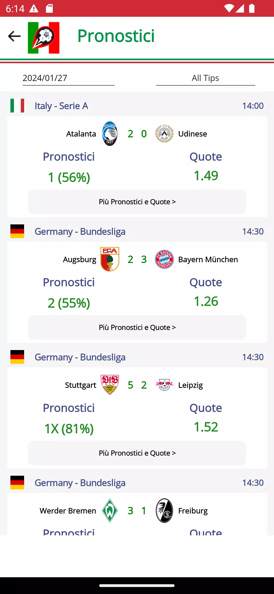 Football Serie A Calcio Italy Schermafbeelding 2