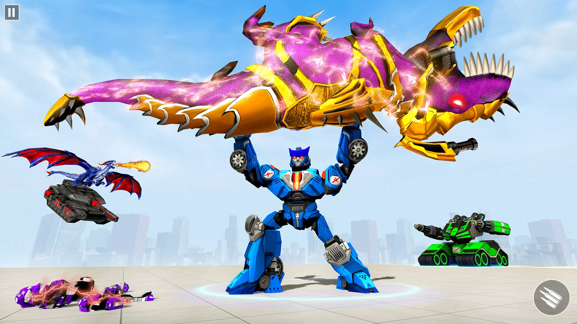 Dino Robot Car Transform Game स्क्रीनशॉट 4