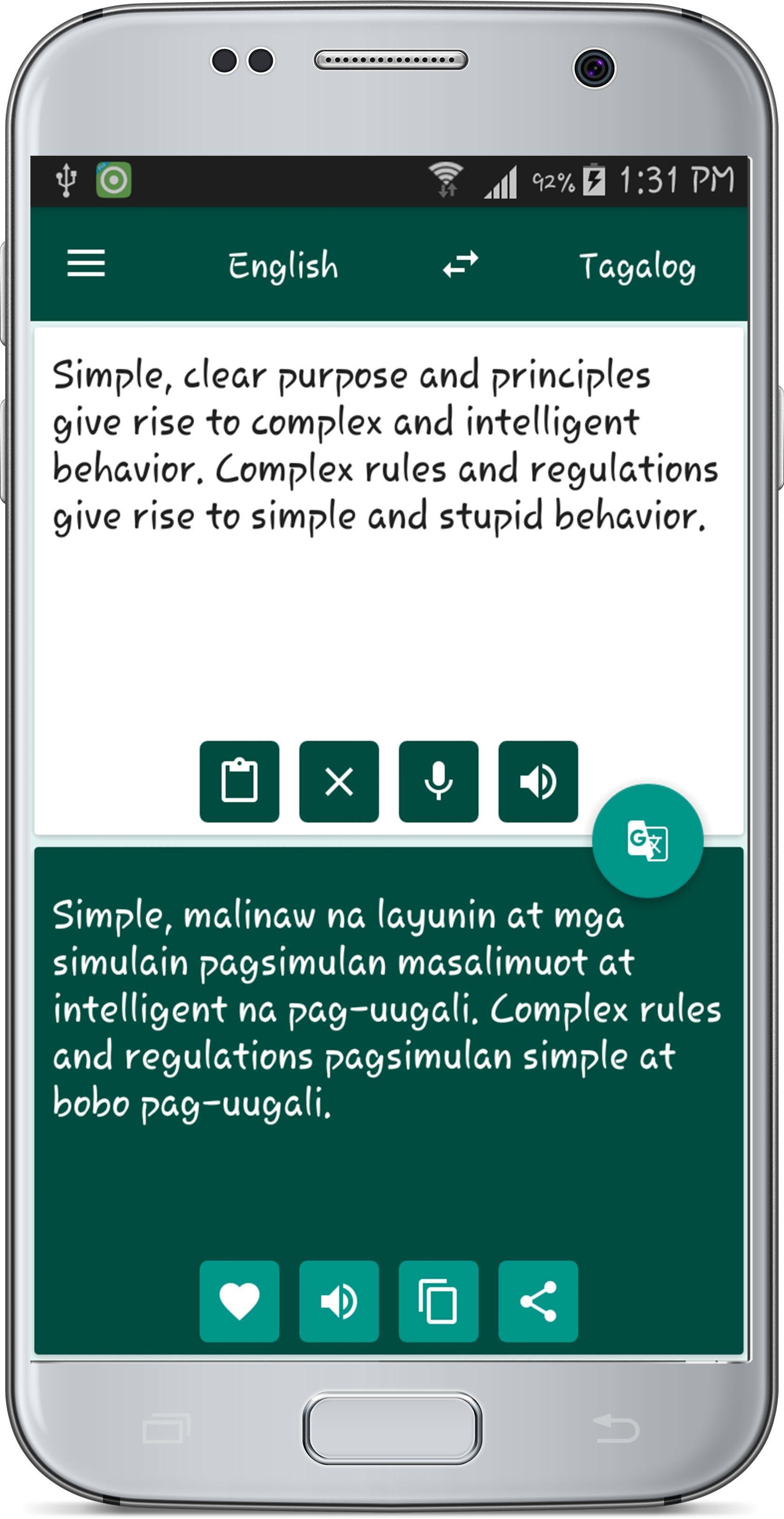 Schermata English Tagalog Translate 2