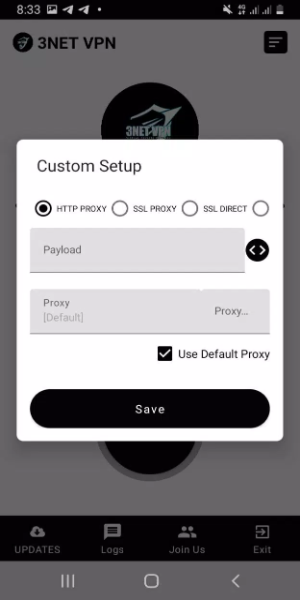 3NET VPN Screenshot 2