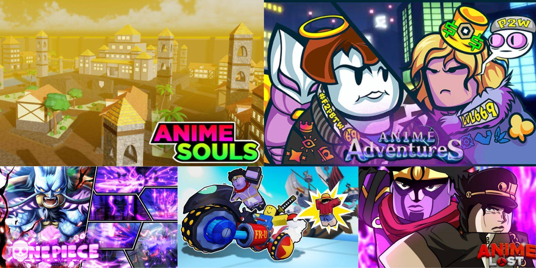 Anime Games Screenshot Collage