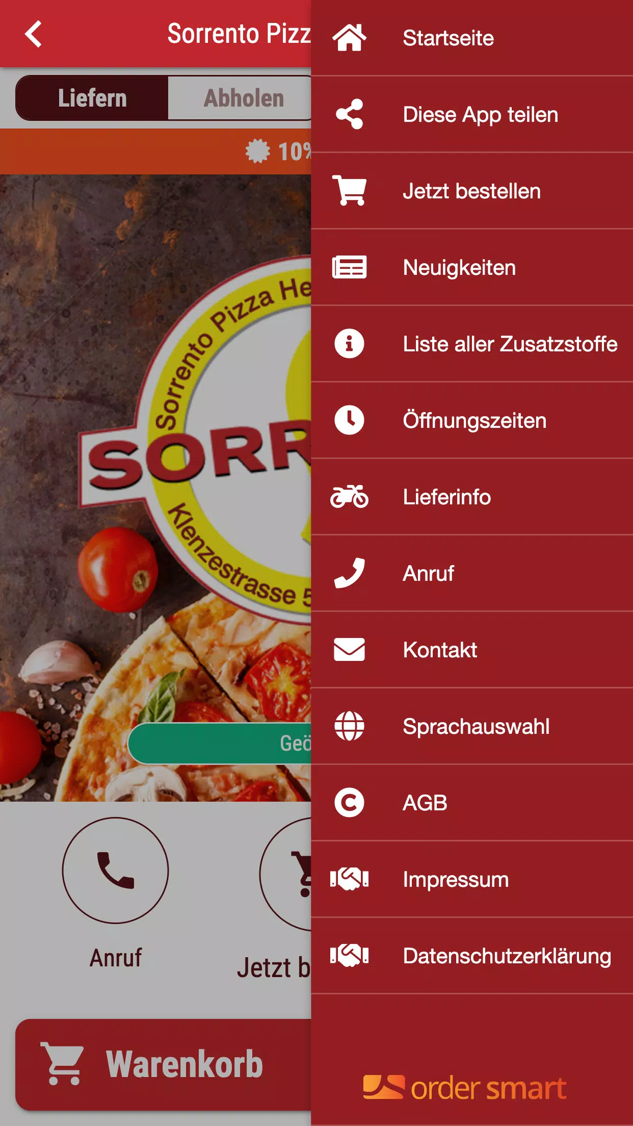 Sorrento Pizza Heimservice Screenshot 3