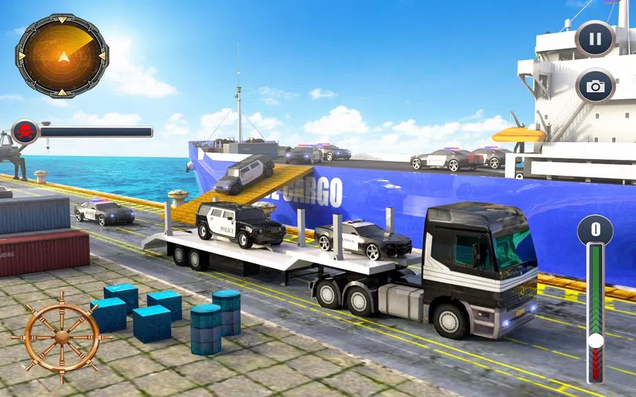 Police Transport Ship Car Simulator Zrzut ekranu 3