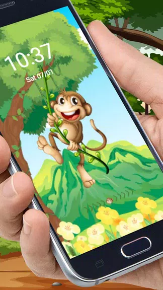 The Cute Cartoon Monkey Theme 스크린샷 4