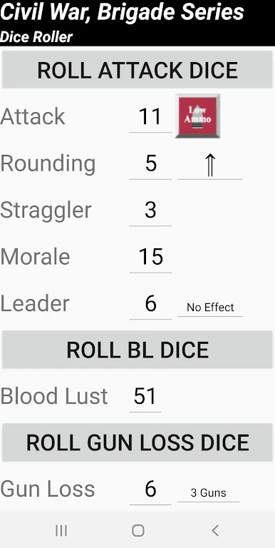 Civil War Brigade Series Dice Roller應用截圖第1張