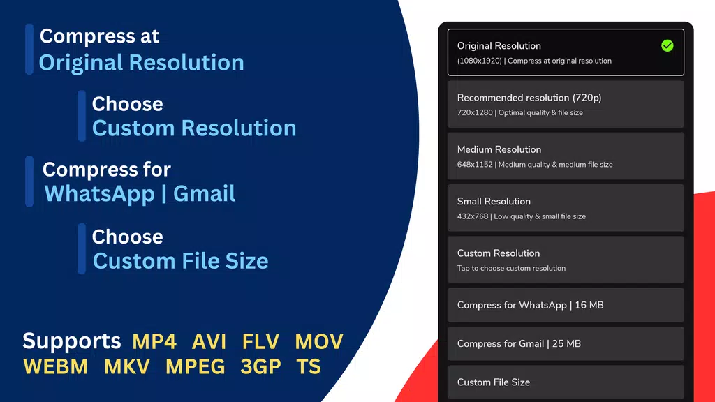 Reduce & compress video size Capture d’écran 2
