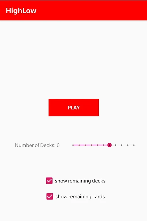 HighLow - BlackJack Screenshot 1