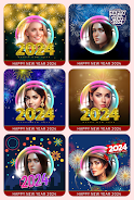 Happy New Year 2024 PhotoFrame ဖန်သားပြင်ဓာတ်ပုံ 2