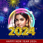 Happy New Year 2024 PhotoFrame ဖန်သားပြင်ဓာတ်ပုံ 4