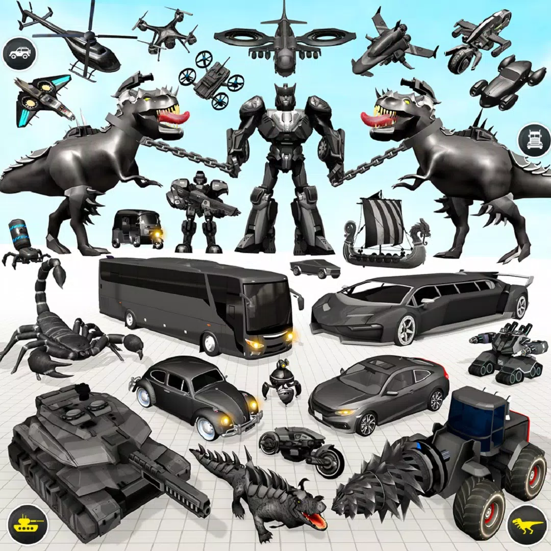 Dino Robot Car Transform Game स्क्रीनशॉट 1