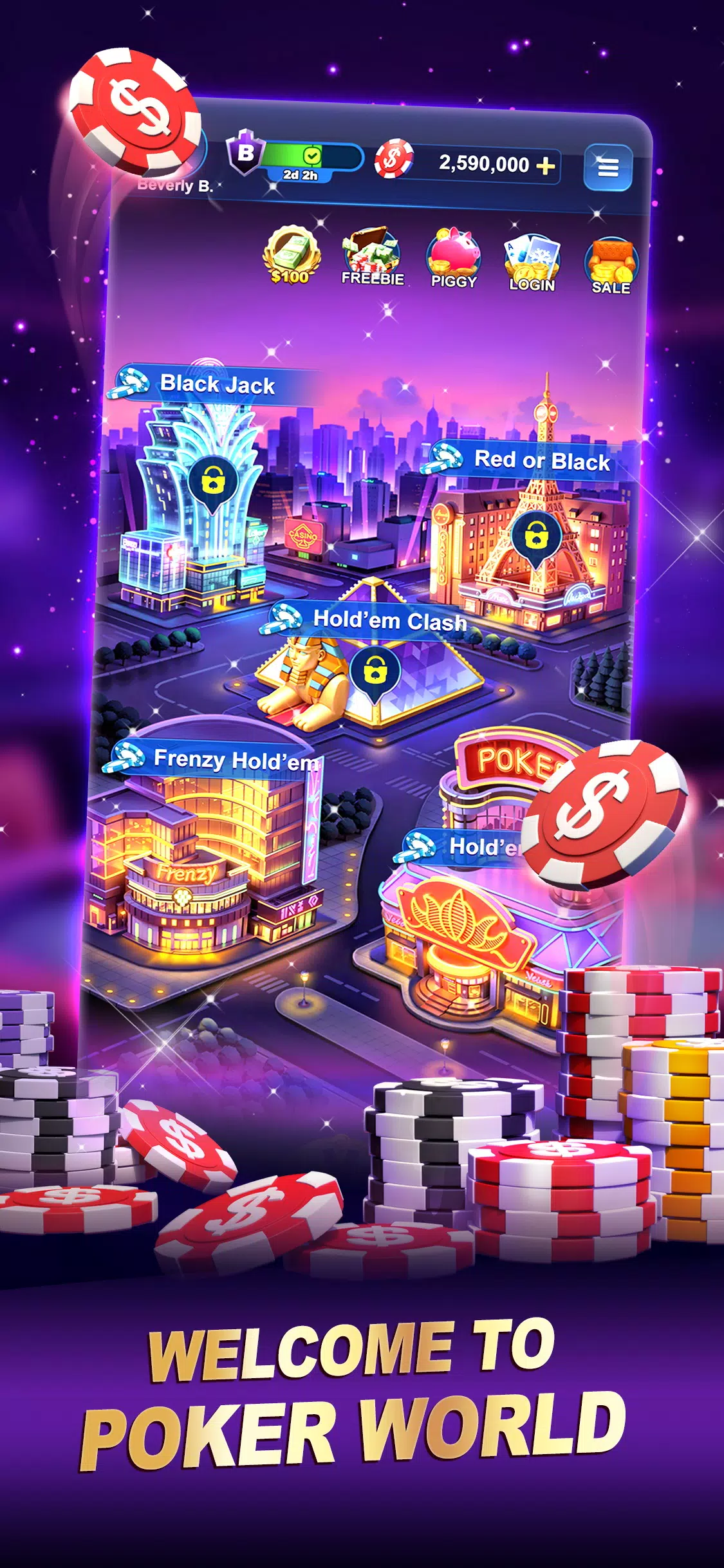 Poker World-Hold’em Frenzy应用截图第1张