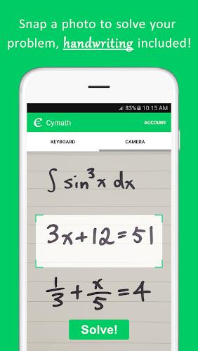Cymath - Math Problem Solver Screenshot 1