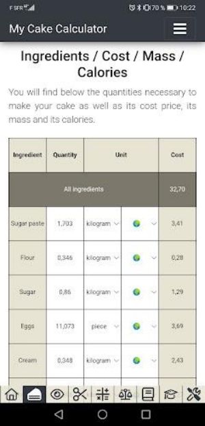 My Cake Calculator應用截圖第3張