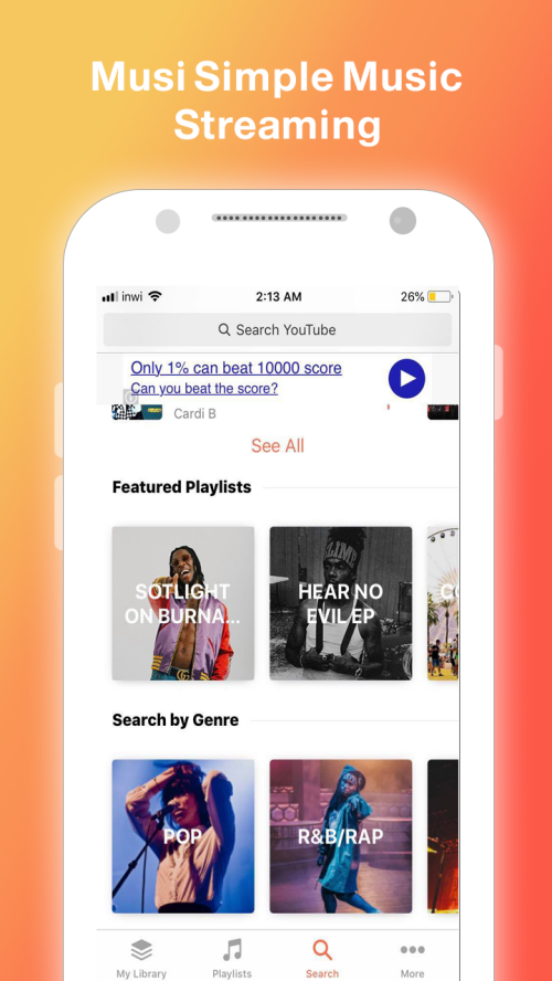 Musi : Simple Music Streaming Advice 2019 Captura de pantalla 3