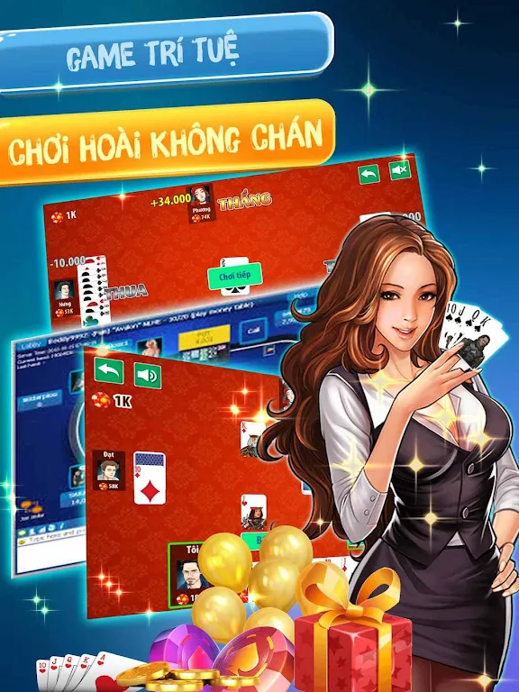 Đánh  tiến lên OFFLINE - tien len mien nam Screenshot 1