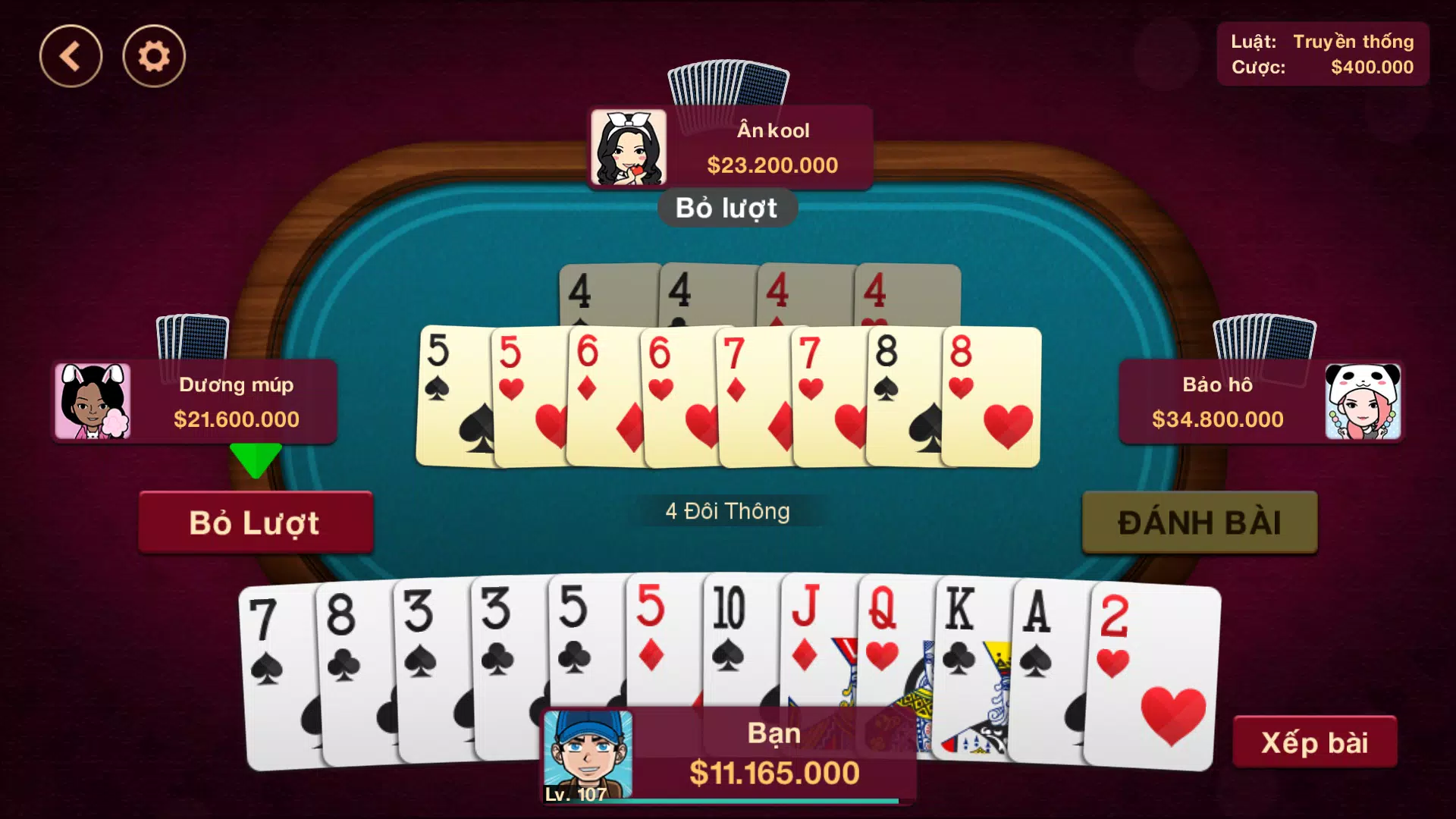 Tiến Lên All Rules Offline應用截圖第4張