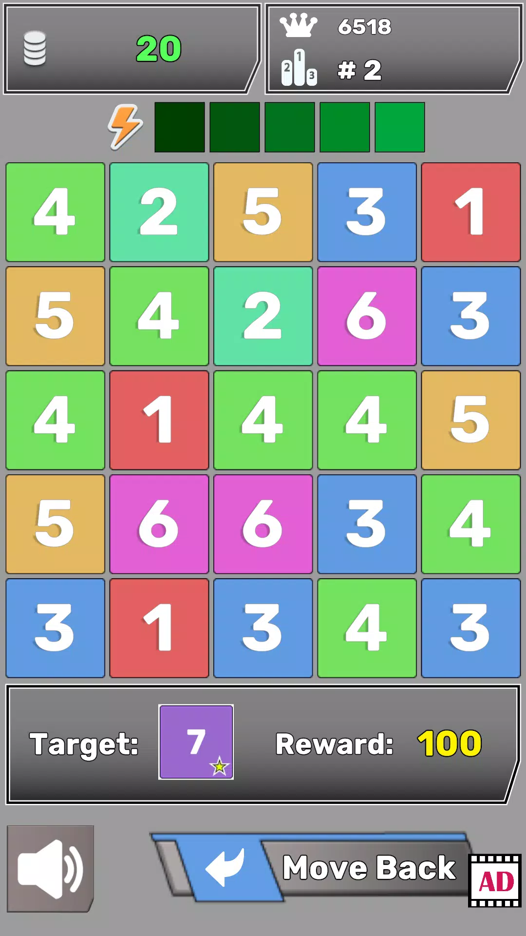 Number Blocks Match Puzzle. Tangkapan skrin 1