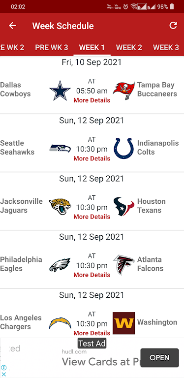 NFL 2024 Schedule Scores應用截圖第3張