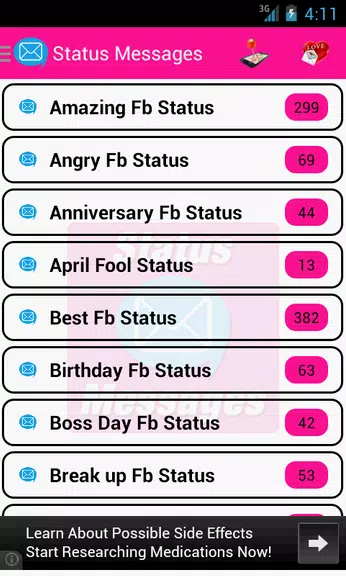 Status Messages Capture d’écran 1