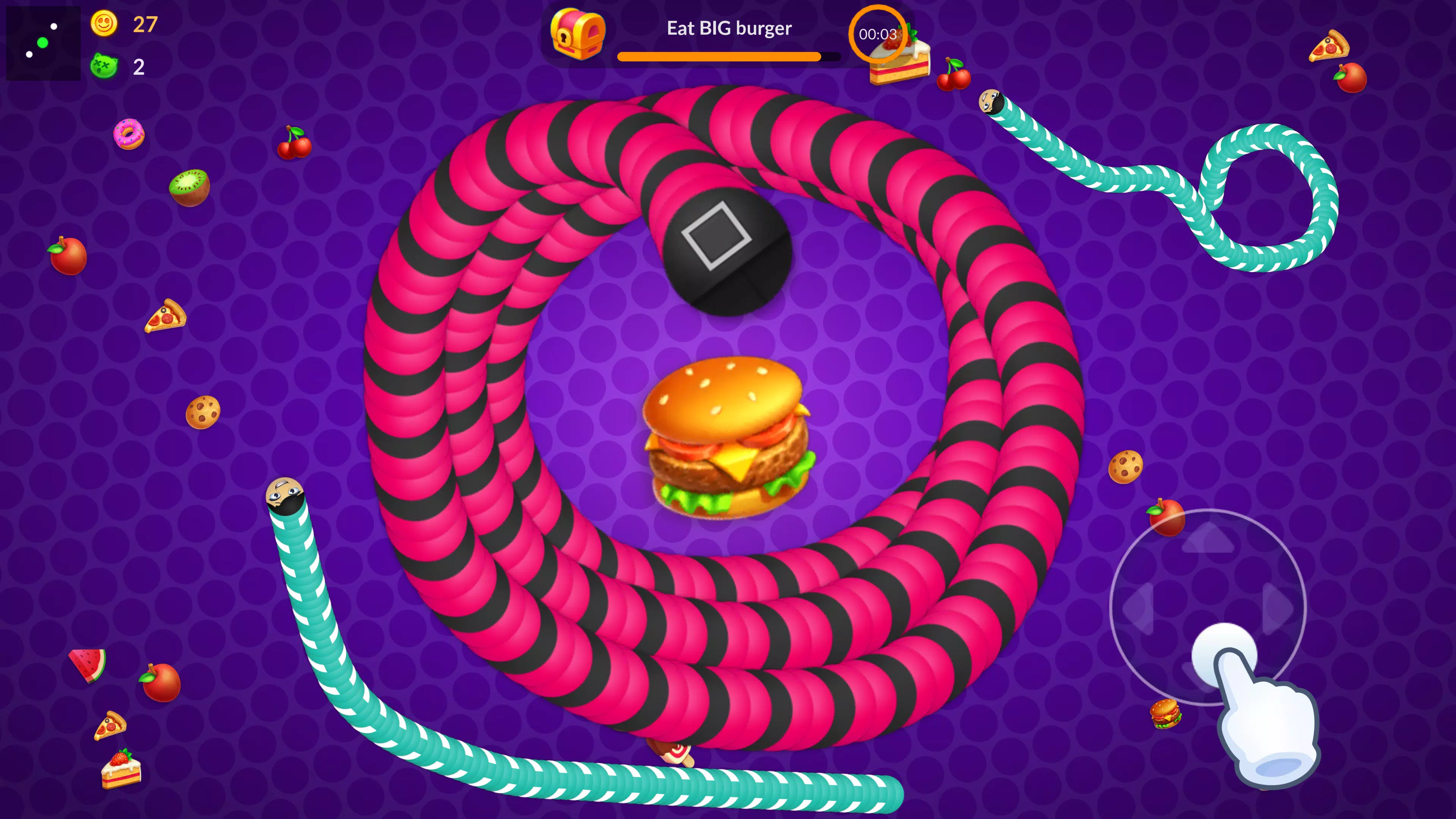 Snake vs Worms: Fun .io Zone Screenshot 1