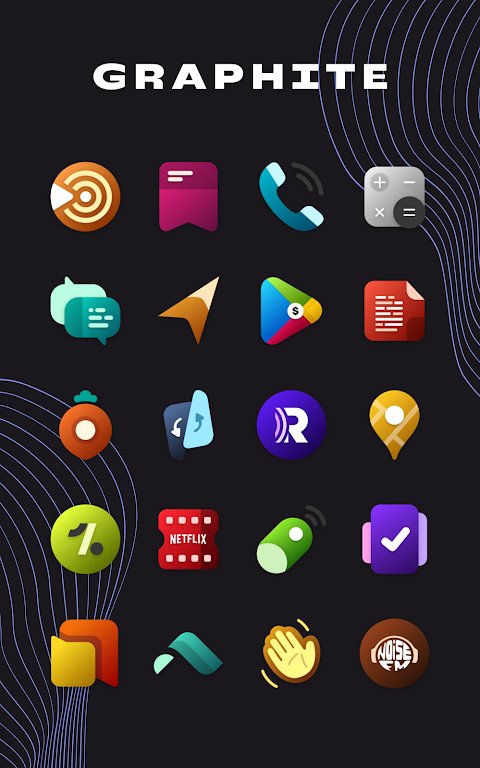 Graphite Icon Pack Mod Скриншот 4