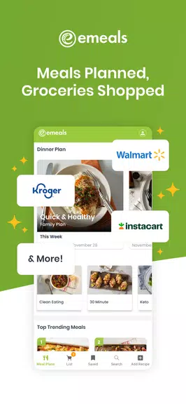 eMeals - Meal Planning Recipes Tangkapan skrin 1