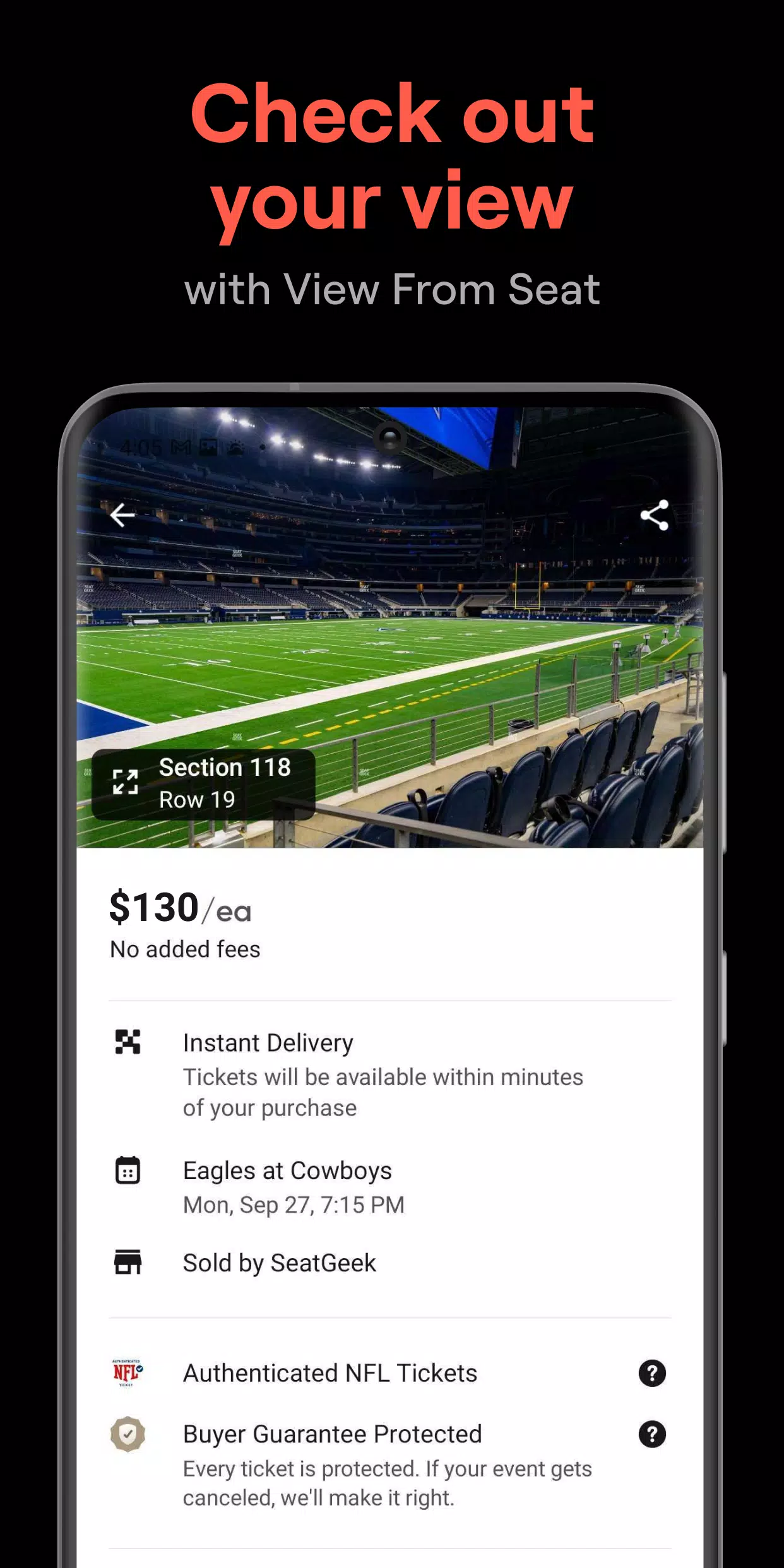 SeatGeek Schermafbeelding 3