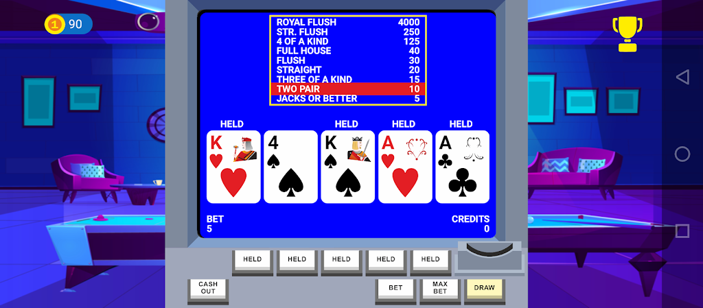Video Poker Big Bet Schermafbeelding 1