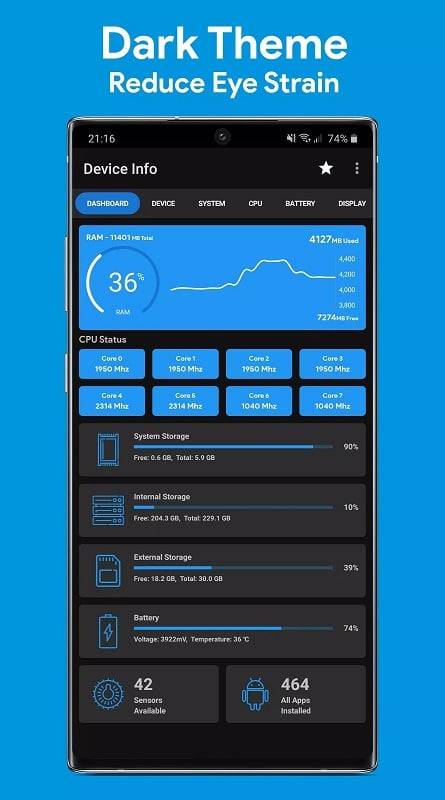 Device Info: System & CPU Info Screenshot 2