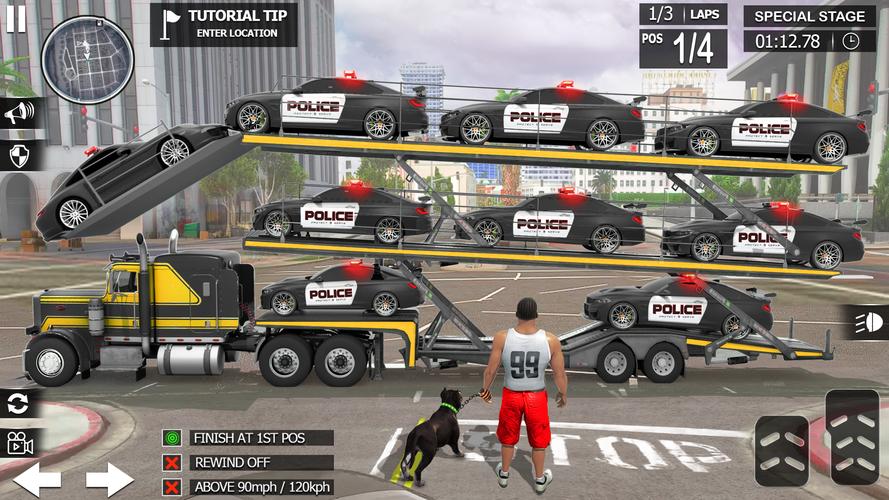 US police Cars Transport truck スクリーンショット 4