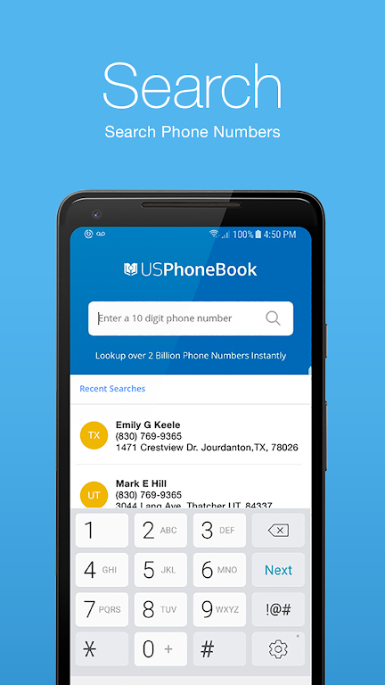 USPhoneBook Скриншот 1