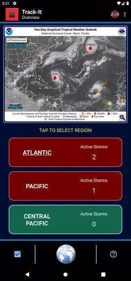 Track-It Hurricane Tracker Скриншот 1