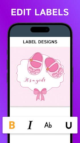 Label Maker : Sticker Design Tangkapan skrin 4