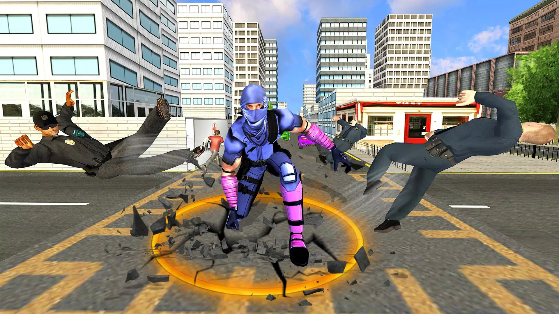 Flying Ninja Hero Crime Chase スクリーンショット 2
